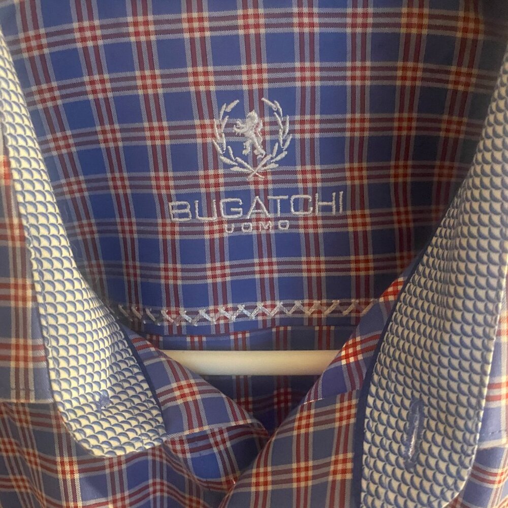 BUGATCHI UOMO Premium Men's Large Button Down Shirt 100% COTTON  99428